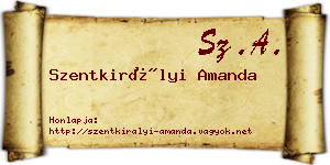Szentkirályi Amanda névjegykártya